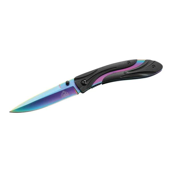 Puma TEC Einhandmesser, Stahl AISI 420, Liner Lock, Rainbow-Finish