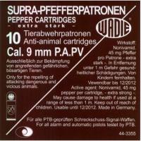 Wadie 9mm P.A.PV Pepperpatronen P.A.K Wadie 9mm P.A.PV Pepperpatronen P.A.K