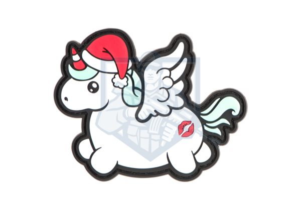 Christmas Unicorn Rubber Patch