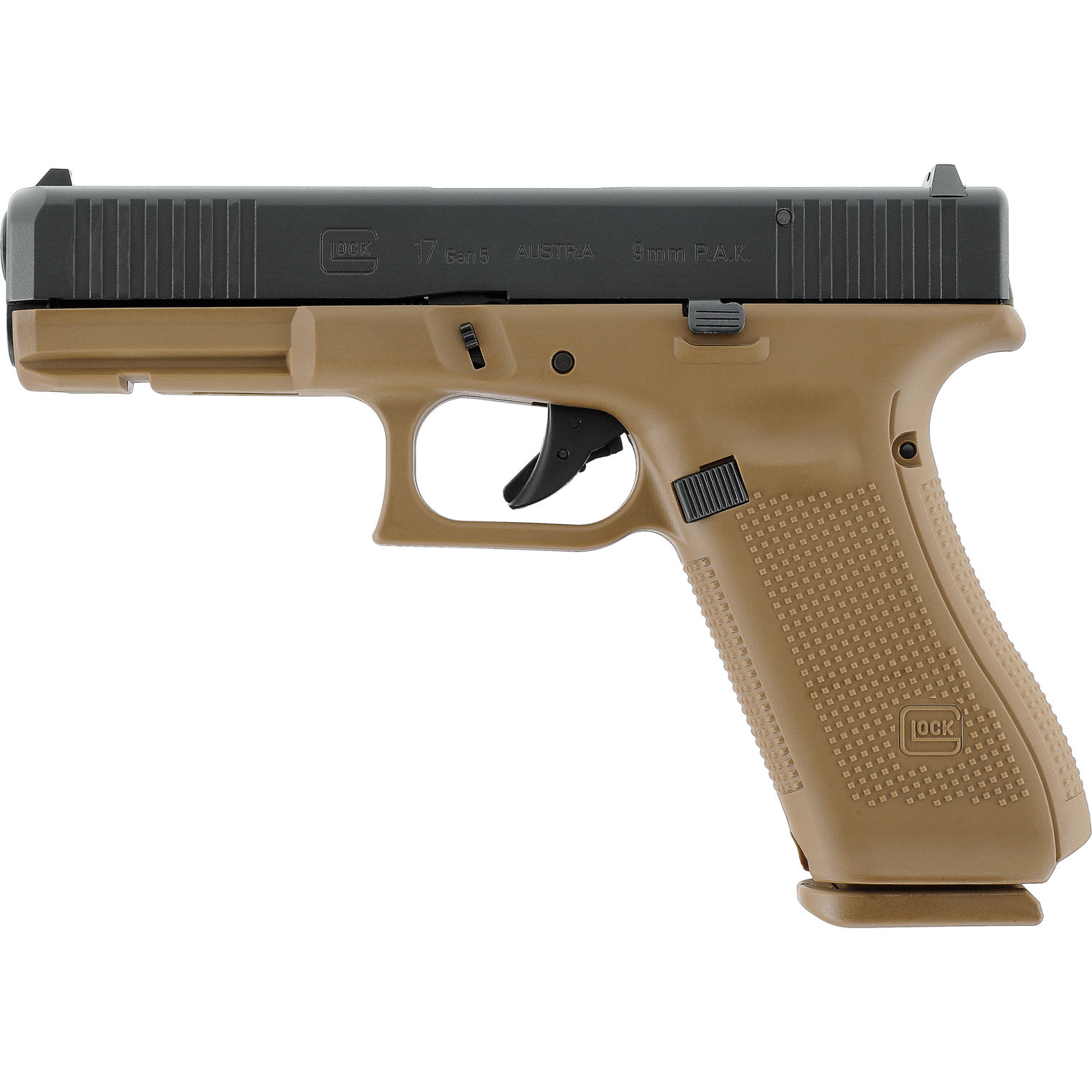 Glock 17 Coyote 9mm P.A.K. Alarmwapen – Realistische Replica