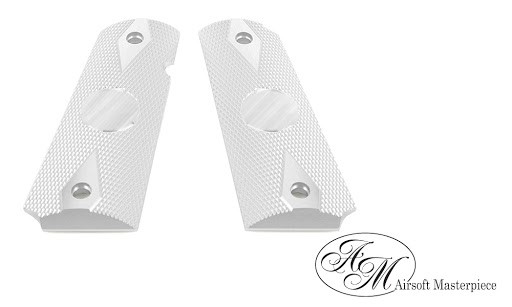 1911 Aluminium Grip Plates Colt Silver
