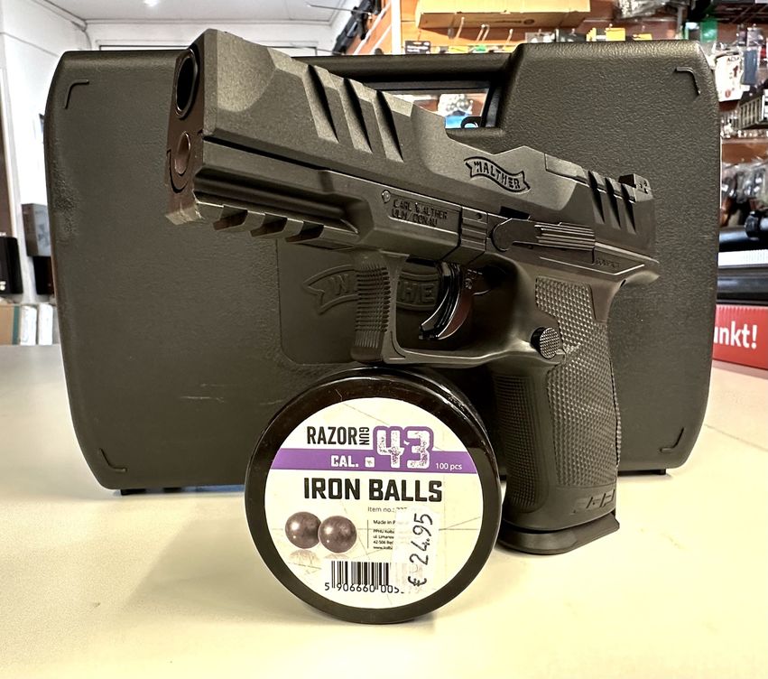 T4E Walther PDP Compact 4“ BLK Rubber/Pepper Balls .43 / .68 Zelfverdediging Graziani