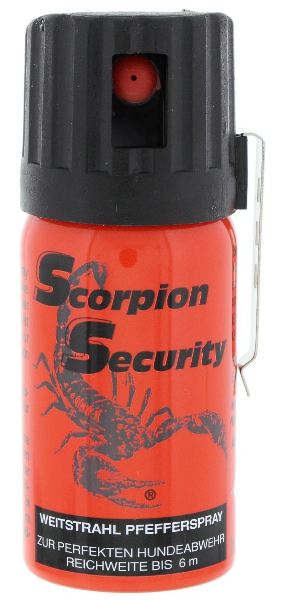 Scorpion Pepperspray 40ml (6 meter Jet), Pepperspray, Zelfverdediging