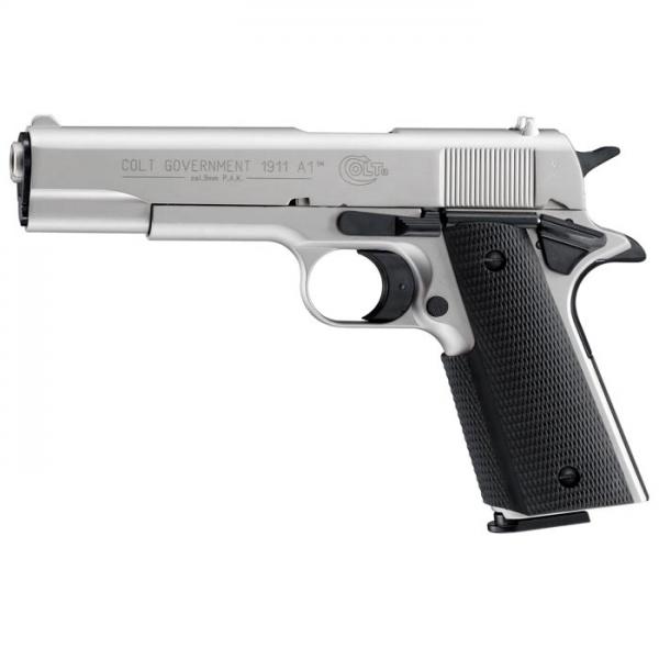 Colt Government 1911A1 nickel 9mm P.A.K