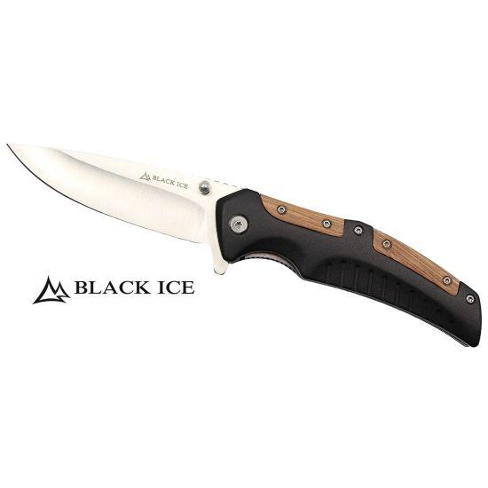 Black Ice / Black Wood Einhandmesser