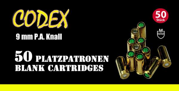 9mm P.A.K. blank fire cartridges "Codex"